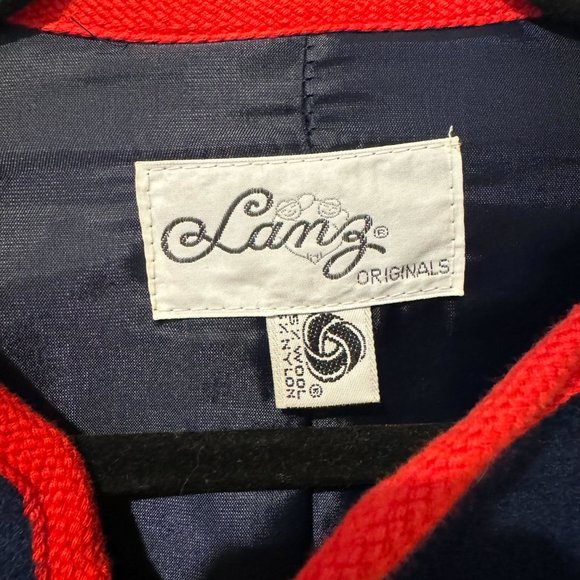 Lang Originals Navy and Red Button‎ Blazer - Size Small - Picture 2 of 10